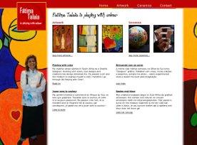 Webdesign: Fatima Talaia - Begeesterde kunstenares die speelt met kleur
